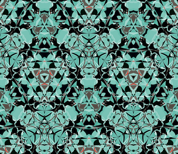 Kaleidoscope seamless pattern. Composed of color abstract elements.  - Vector, Image