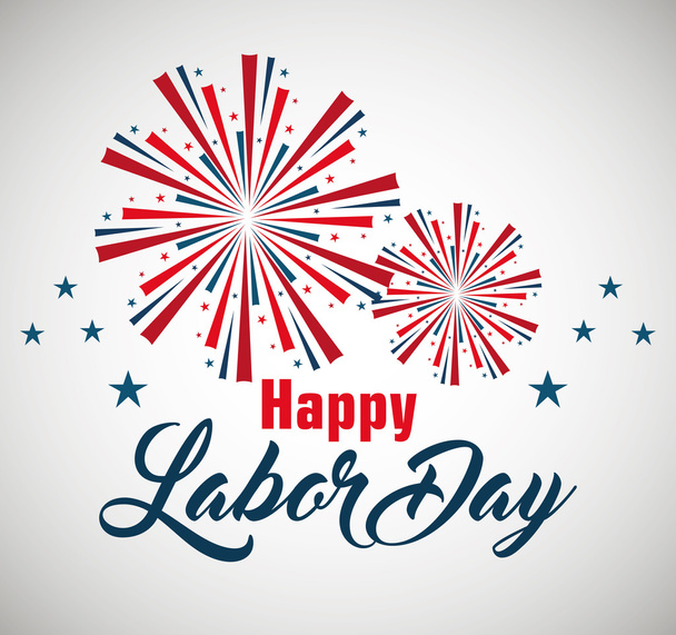 happy labor day poster icon - Vector, Image