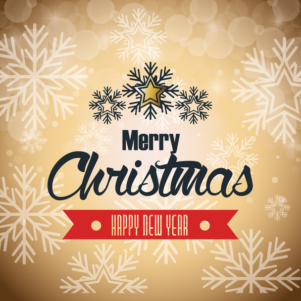 happy merry christmas card isolated - Vector, Image