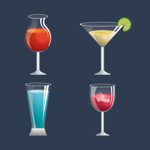 menu cocktails list bar - Vector, Image