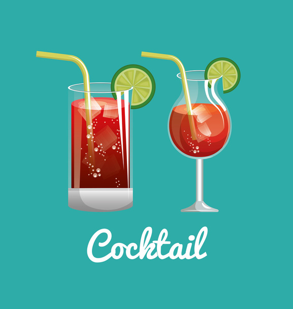 menu cocktails list bar - Vector, Image