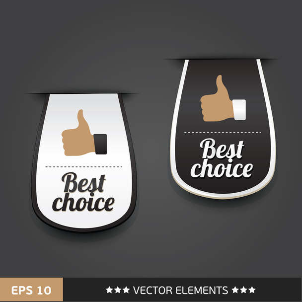 Best choice stickers - Vector, imagen