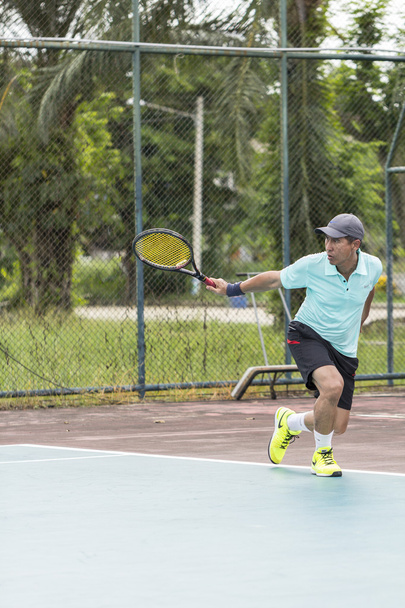 Tennis player in action - Zdjęcie, obraz