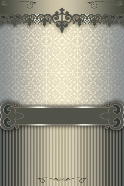 Decorative background with vintage patterns and borders. - Foto, immagini