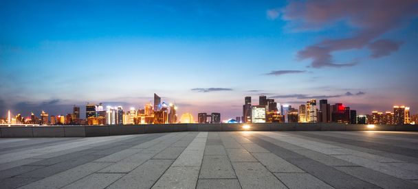 міський пейзаж і skyline Ханчжоу від підлоги - Фото, зображення
