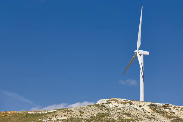 Wind turbines in the countryside. Clean alternative renewable en - Photo, Image