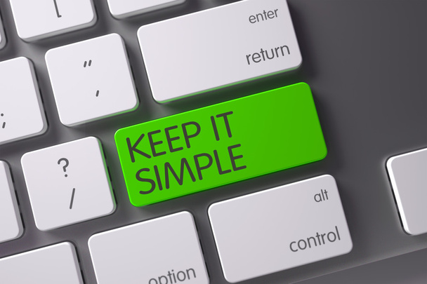 Tastiera con tastiera verde - Keep IT Simple
. - Foto, immagini