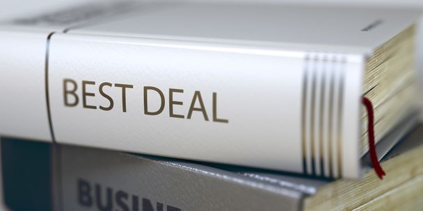 Best Deal Concept. Book Title. 3D Render. - Photo, Image