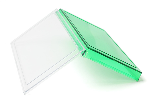 Inverted Open Green Plastic Box - Foto, Imagem