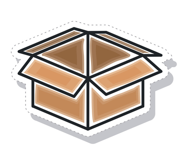 boîte carton emballage icône isolée vecteur illustration conception
 - Vecteur, image