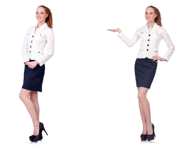 Geschäftsfrau isoliert auf weißem Hintergrund - Foto, Bild