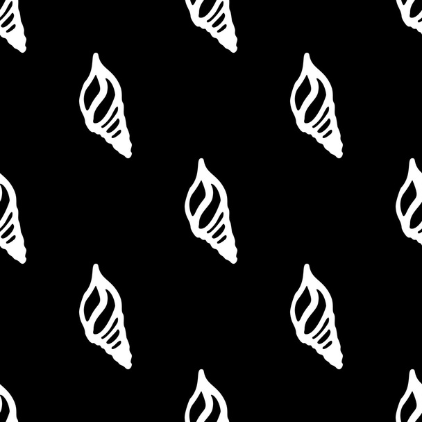 落書き貝殻背景シームレス パターン - ベクター画像