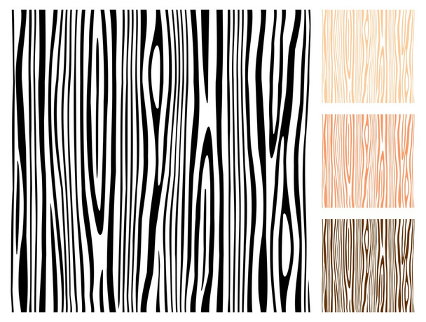 Seamless editable wood pattern. - Vector, Image