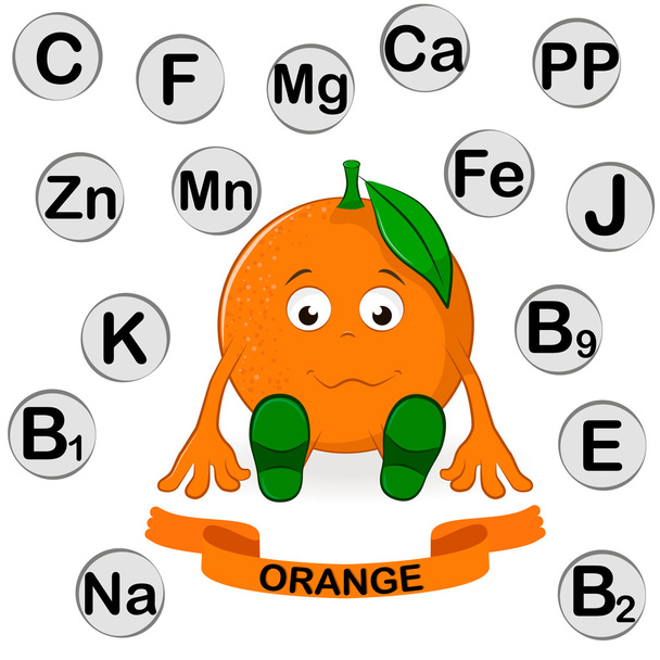 Vektorová oranžové kreslená postavička. - Vektor, obrázek