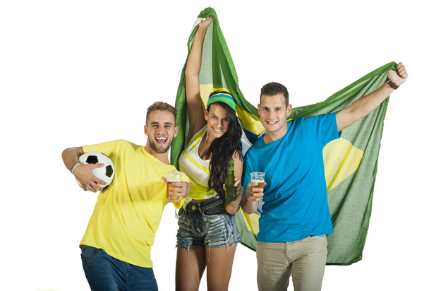 soccer supporters celebrating - Fotografie, Obrázek