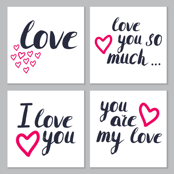 Love Cards template - Vector, imagen