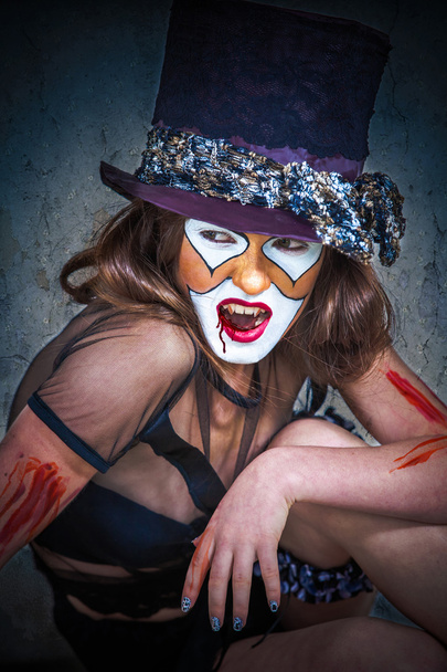 portrét děsivé monstrum klaun  - Fotografie, Obrázek