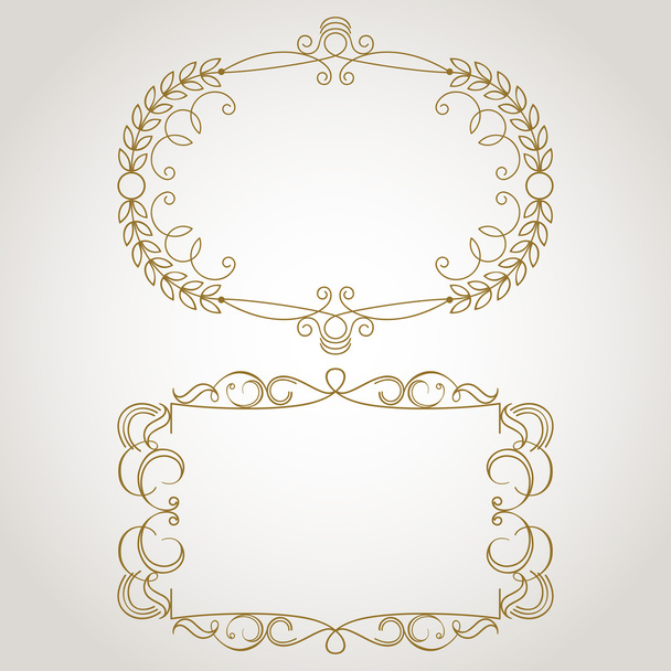 Abstract vintage frame vector templates with copy space. - ベクター画像