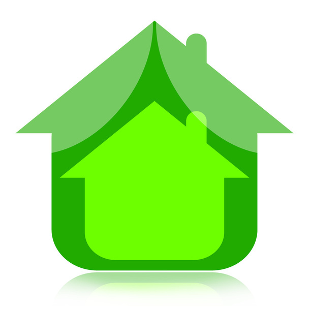 groen huis - Foto, afbeelding