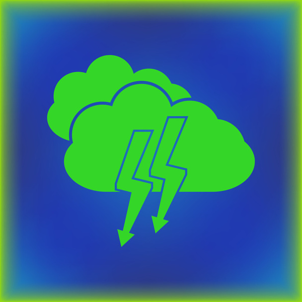 Піктограма спалаху хмарного вектора. веб дизайн
 - Вектор, зображення