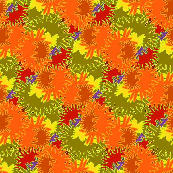 Podzimní listy světlé barvy vyřezávaný vzor bezešvé pozadí - Vektor, obrázek