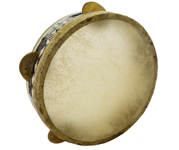 Perinteinen musiikillinen instument egyptiläinen tamburiini valmistettu kamelista
  - Valokuva, kuva