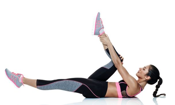woman fitness exercises isolated - Фото, зображення