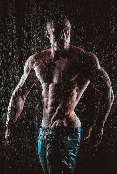 muscular handsome athletic man  - Zdjęcie, obraz