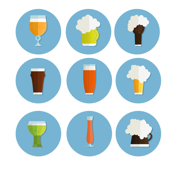 Beba bebidas alcohólicas iconos
  - Vector, Imagen