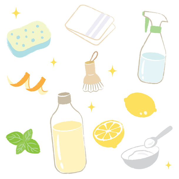  natural cleaning recipes - Vector, Image
