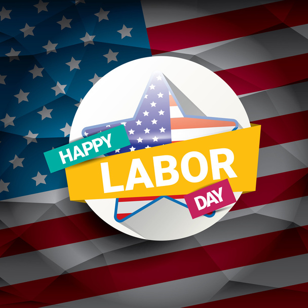 USA Labor day vector background or poster. - ベクター画像