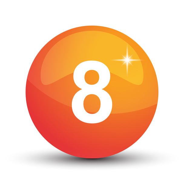 numéro 3d cercle orange
 - Vecteur, image