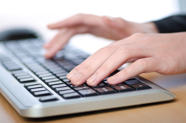 Hands typing on the keyboard - Zdjęcie, obraz