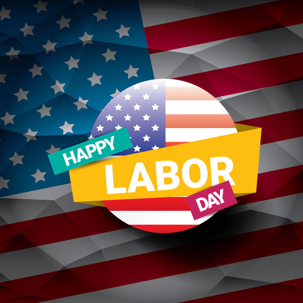 USA Labor day vector background or poster. - Vector, Image