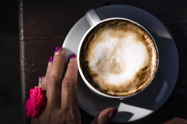 Bir fincan kahve niteliğine    - Fotoğraf, Görsel