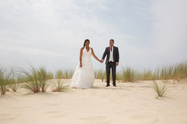 Nevěsta a ženich na romantickou chvilku chůze - Fotografie, Obrázek