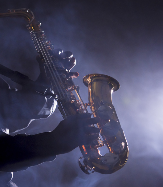 Musician playing saxophone - Φωτογραφία, εικόνα