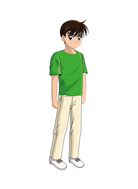 anime style boy icon - Vector, Image