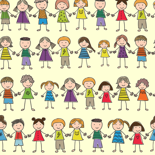 seamless pattern with of children - Вектор,изображение