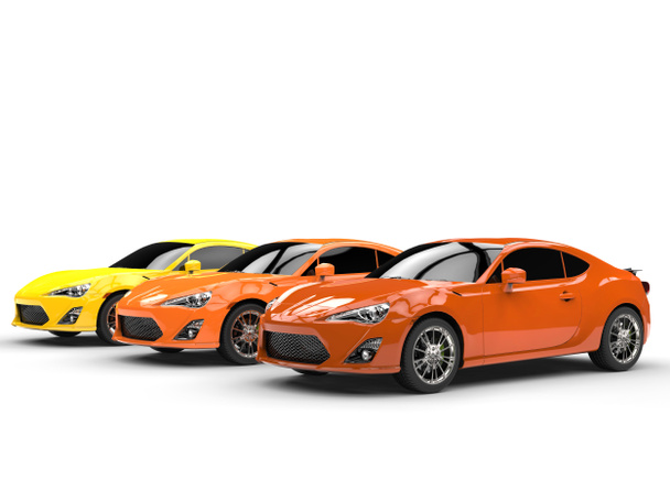 Narancssárga általános sportkocsik - Fotó, kép
