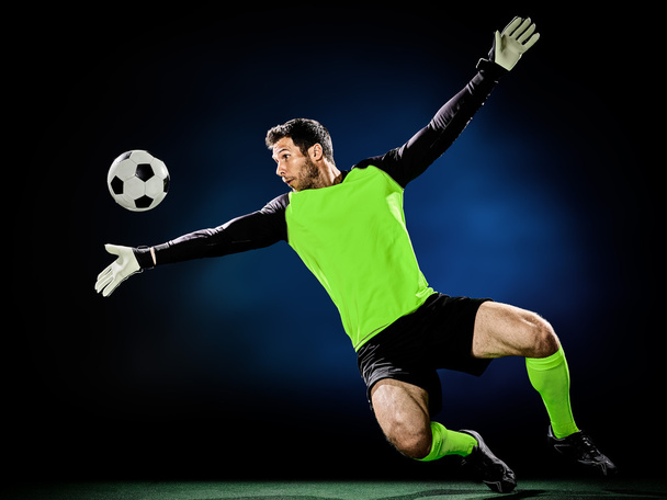 goalkeeper soccer man isolated - Фото, изображение