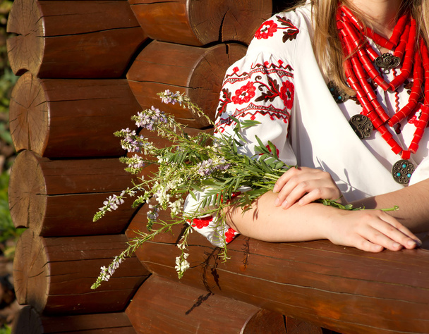 dívka v ukrajinské národní kroj - Fotografie, Obrázek