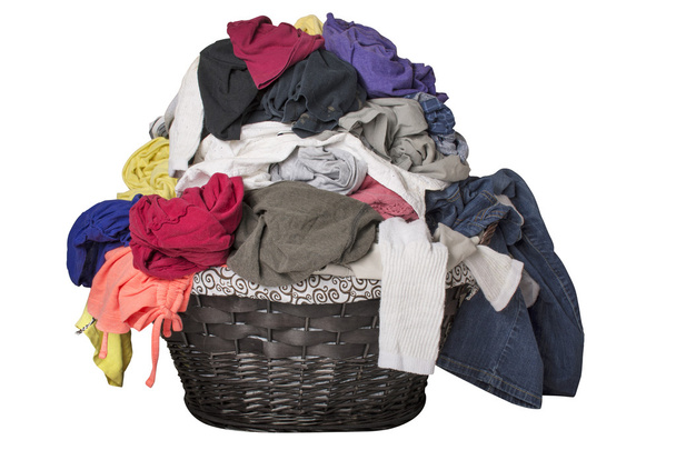 Dirty Laundry in Basket - Zdjęcie, obraz