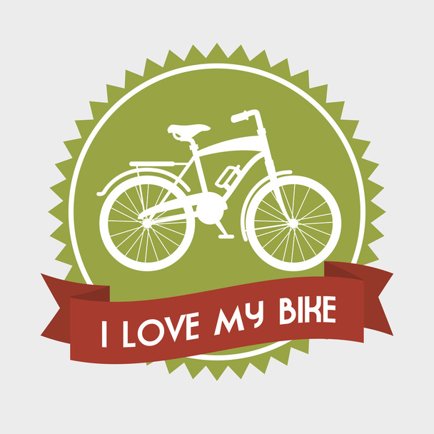 Liebe Fahrrad Lifestyle-Ikone - Vektor, Bild