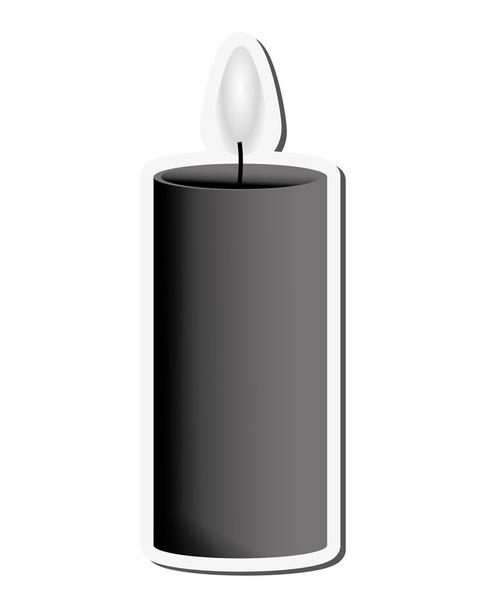 single candle icon - Vektor, kép