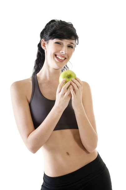 trainer holding apple - Photo, image