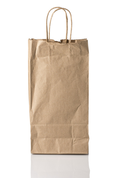 Brown paper bag facing forward - Photo, Image