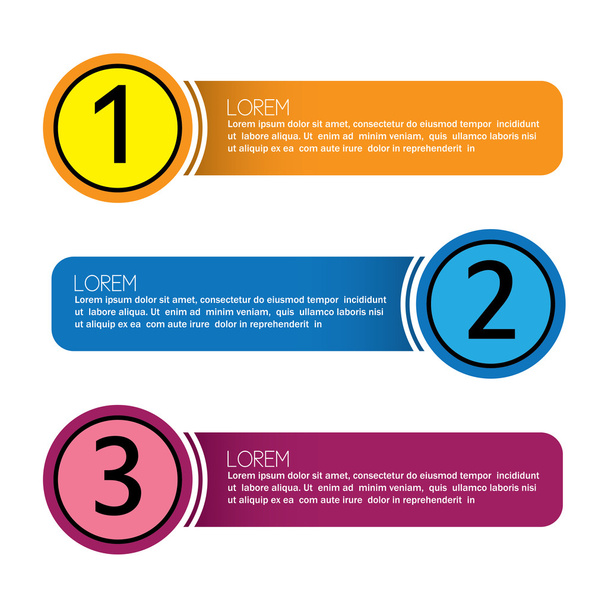 business infographic numbered banners - vector graphic collectio - Vektor, obrázek