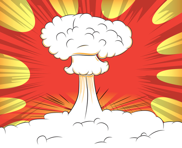 Βιβλίο κόμικ ατομική έκρηξη - Διάνυσμα, εικόνα