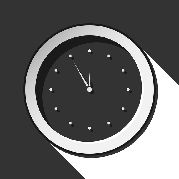 icon - Last Minute Uhr mit Schatten - Vektor, Bild